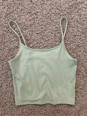 American Eagle Outfitters Sage Green Ribbed Cami